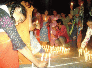 Candle light procession 